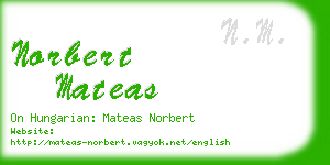 norbert mateas business card